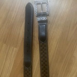 Nwot not used Brighton checkered belt with awesome detailed buckle size M